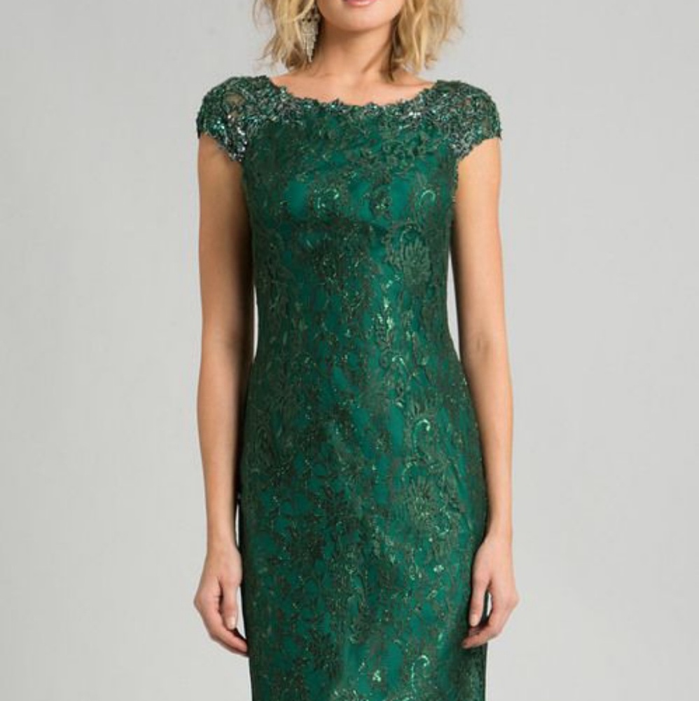 Feriani Couture Beaded Sheath Dress
